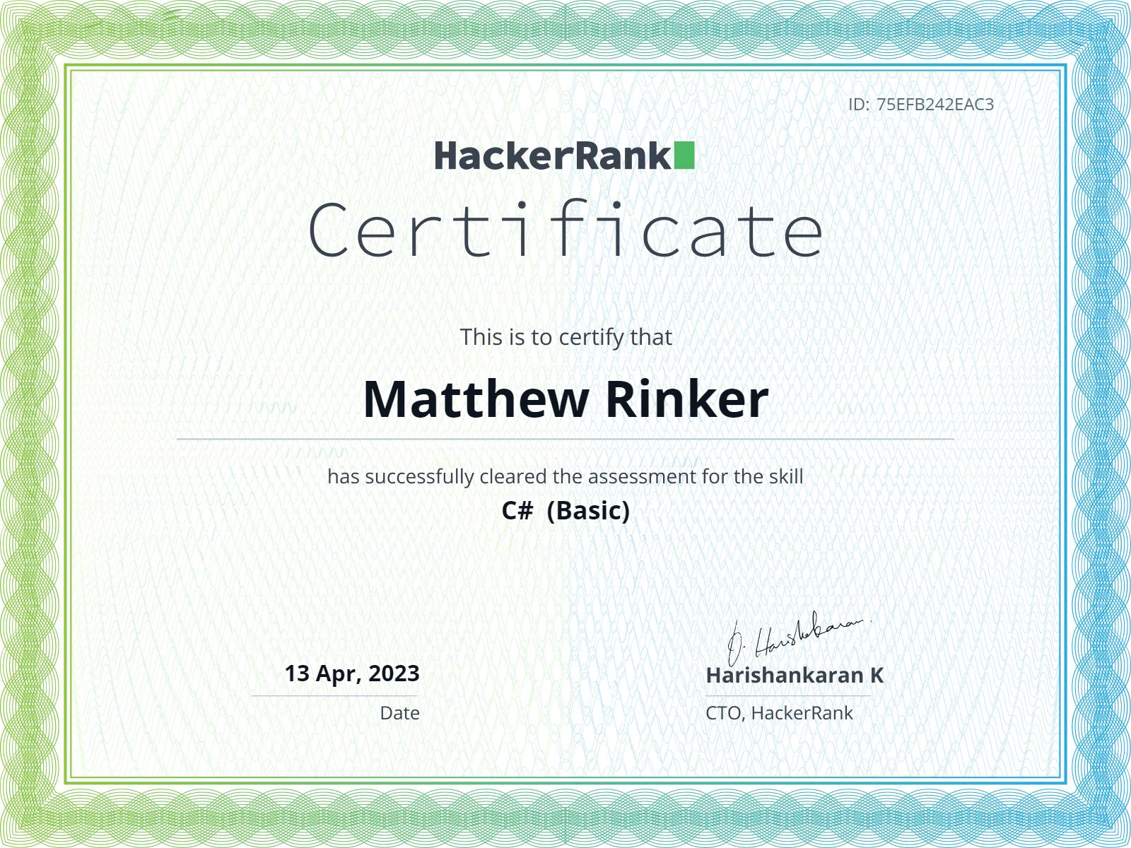 HackerRank C# Basic