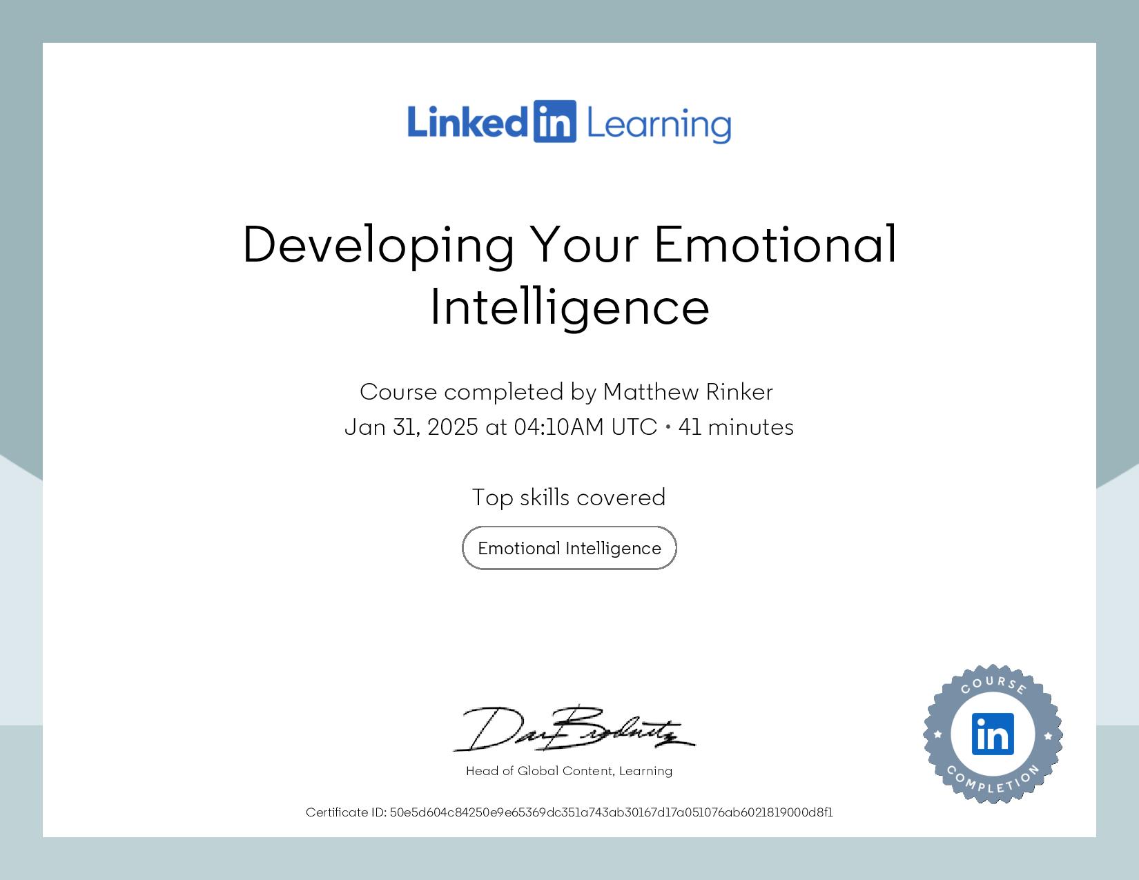 LinkedIn Learning Your Emotional Intelligence