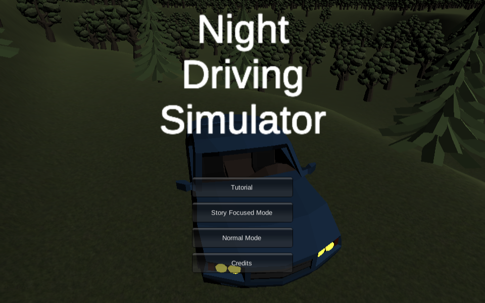 Night Driving Simulator Title Screen